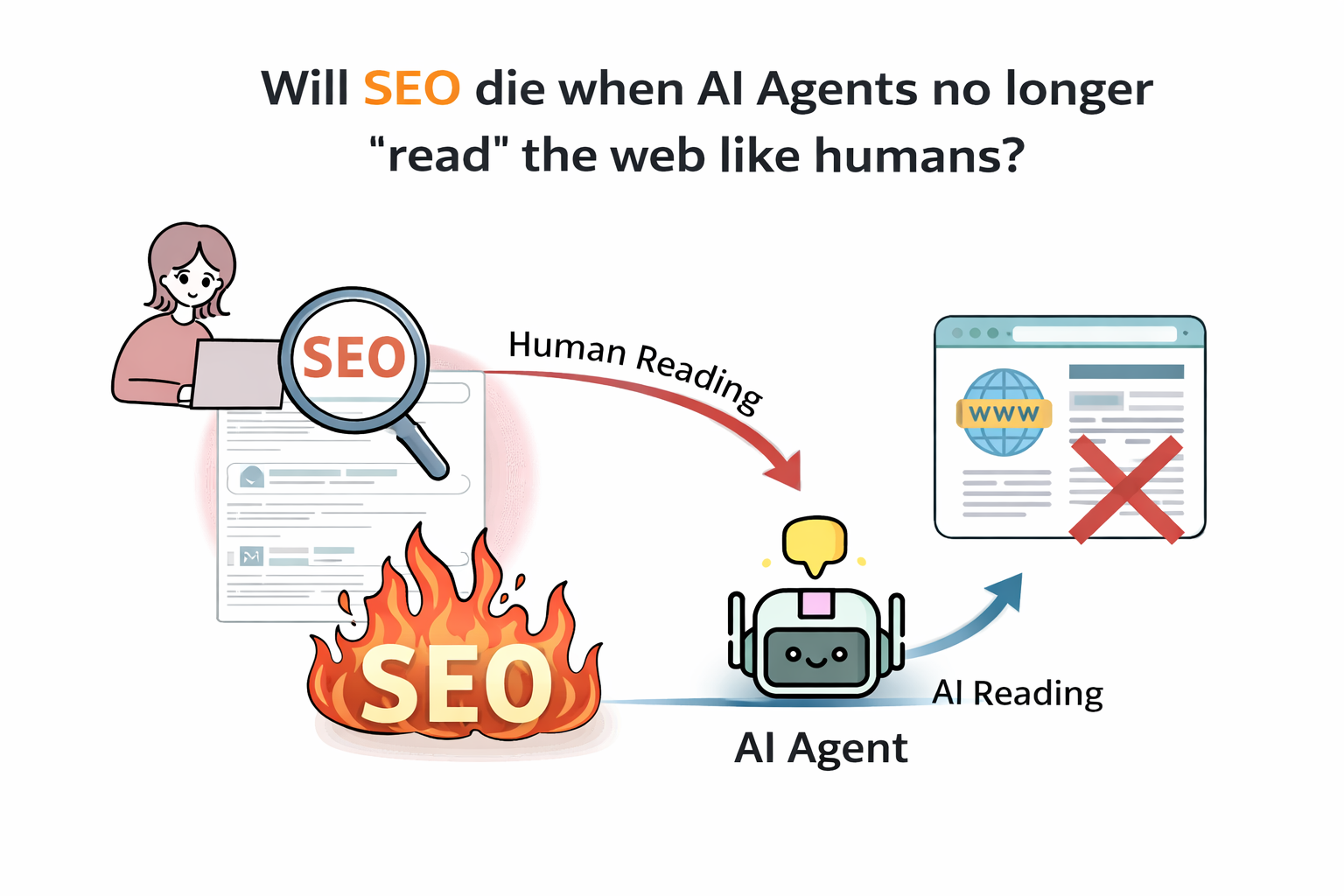 SEO sẽ chết khi AI Agent không còn “đọc” web như con người?
